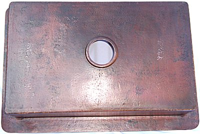 Flat Hammered Copper Kitchen Sink IV Details