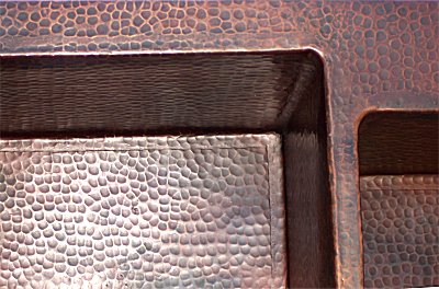 Kitchen Sink Copper on Double Bowl Undermount Hammered Copper Kitchen Sink 220222 9