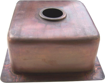 Smooth Kitchen Copper Sink III Close-Up
