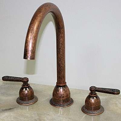 Kitchen Sink Fixtures on Navajo Weathered Copper Kitchen Sink Faucet   361127 1