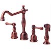 Polished Copper Two-Handle Kitchen Sink Faucet