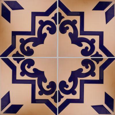 Blue Carpeta Floor Tile Close-Up