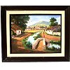 The Bridge. La Labor, Gto, Mexico. Mexican Contemporary Oil Painting