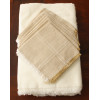 Round Mexican White Tablecloth 6 Napkins