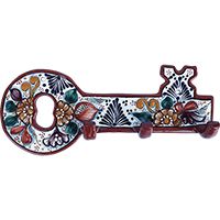 TalaMex Tecali Colorful Mexican Talavera Ceramic Key Holder