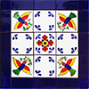 Belmonte Mexican Tile Set Backsplash Mural