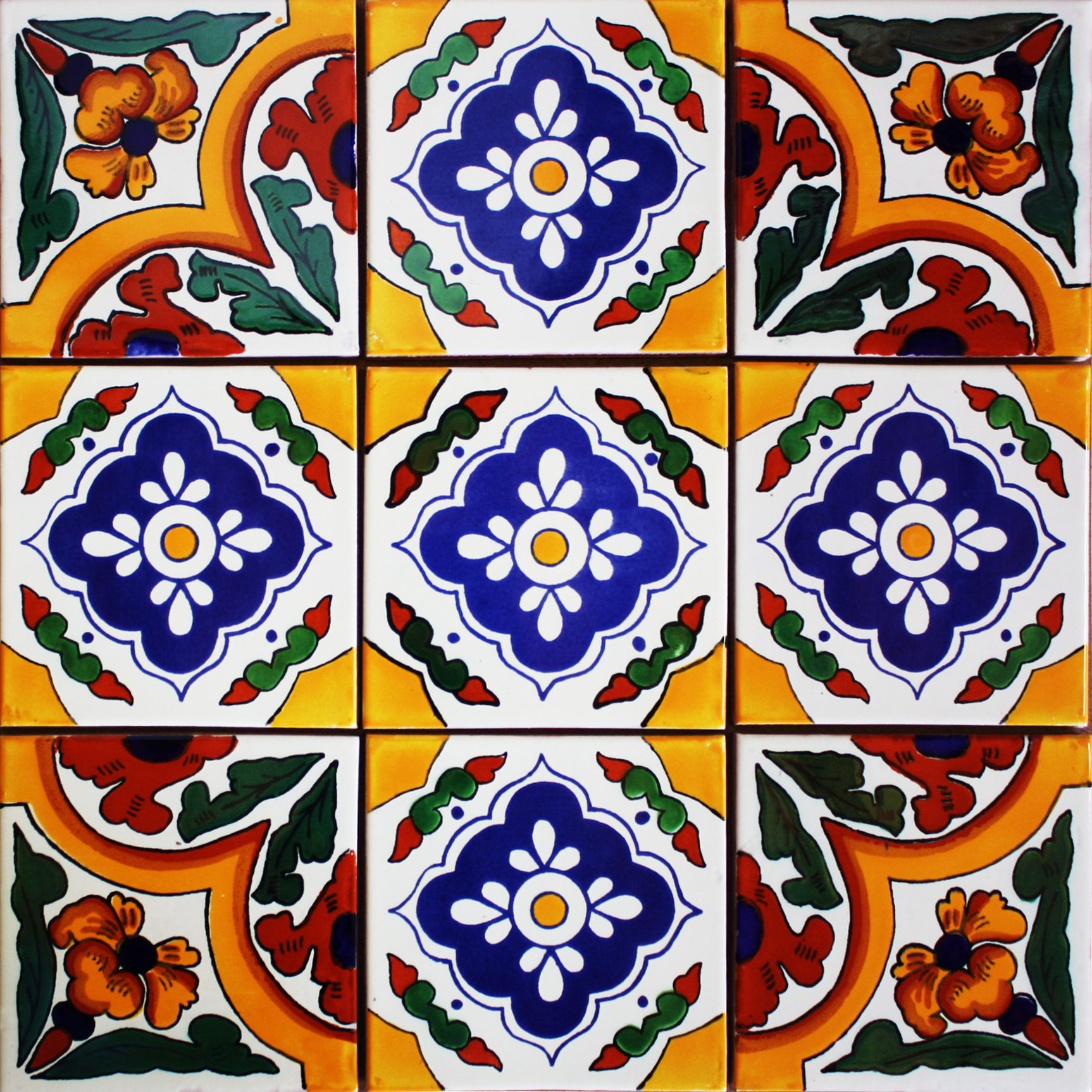 TalaMex Aren Mexican Tile Set Backsplash Mural