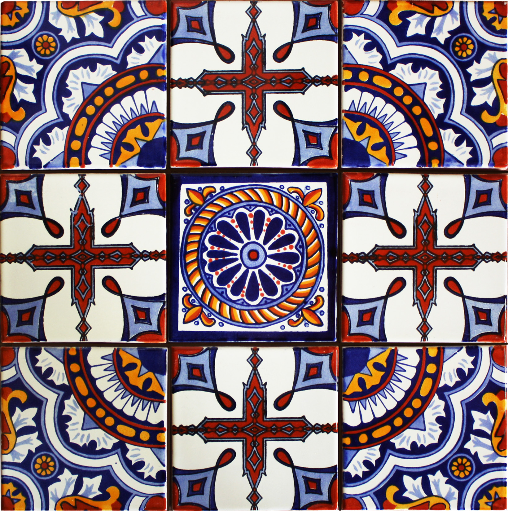 TalaMex Cardiel Mexican Tile Set Backsplash Mural