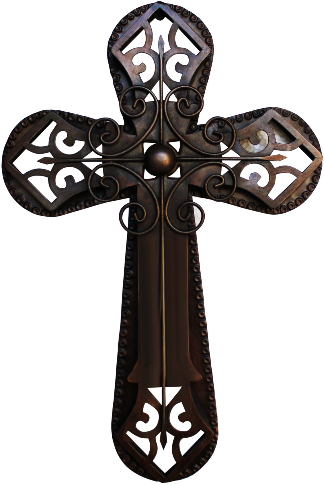 Antique Mexican Tin Cross
