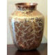 Folk Art Squared Inlay Silver & Copper Vase