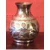 Folk Art Silver & Copper Vase