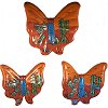 TalaMex Desert Talavera Ceramic Butterfly Set (3)