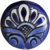 TalaMex Round Blue Talavera Ceramic Drawer Knob