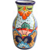 TalaMex Reinosa Mexican Talavera Flower Vase