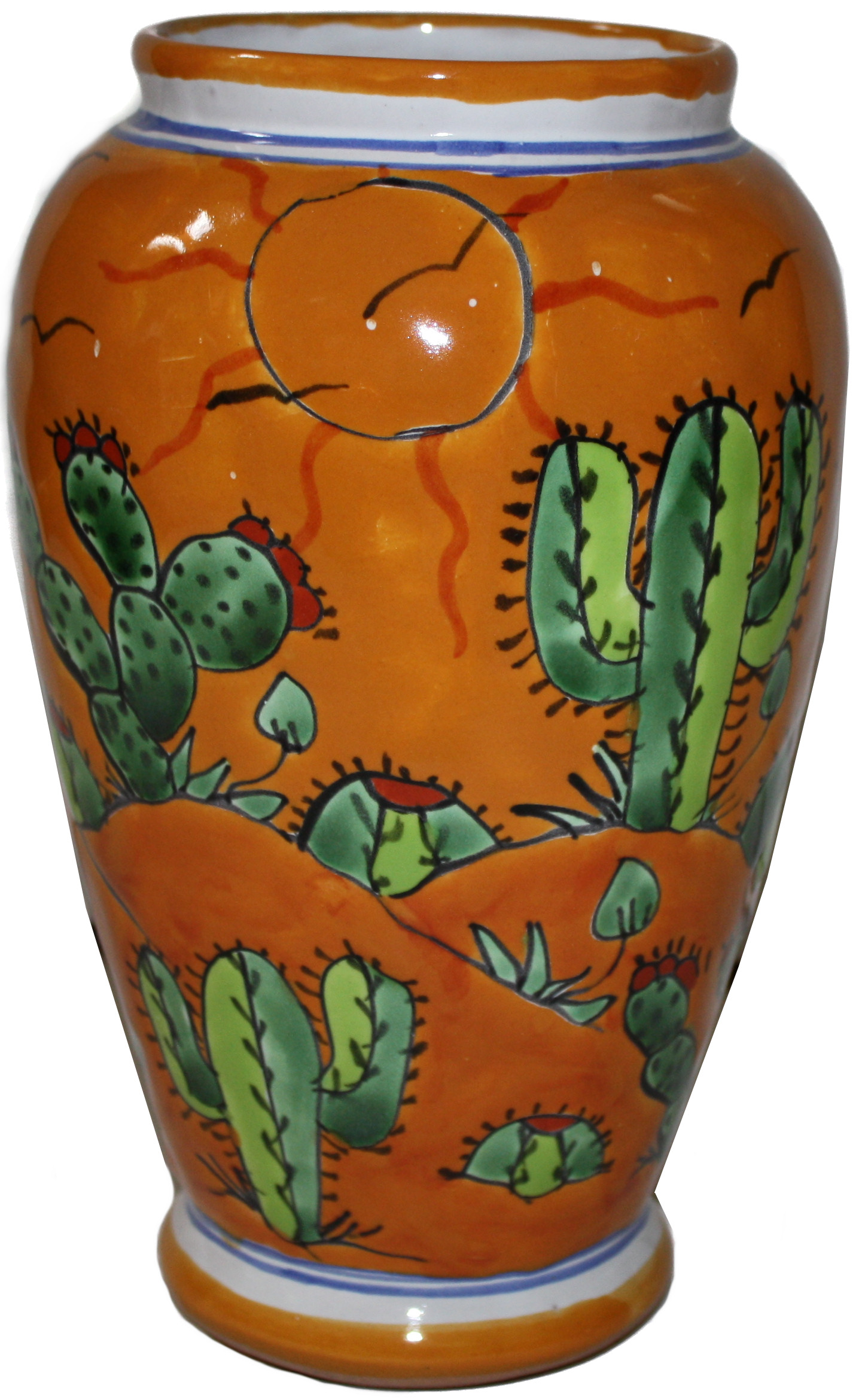 TalaMex Desert Mermaid Talavera Flower Vase