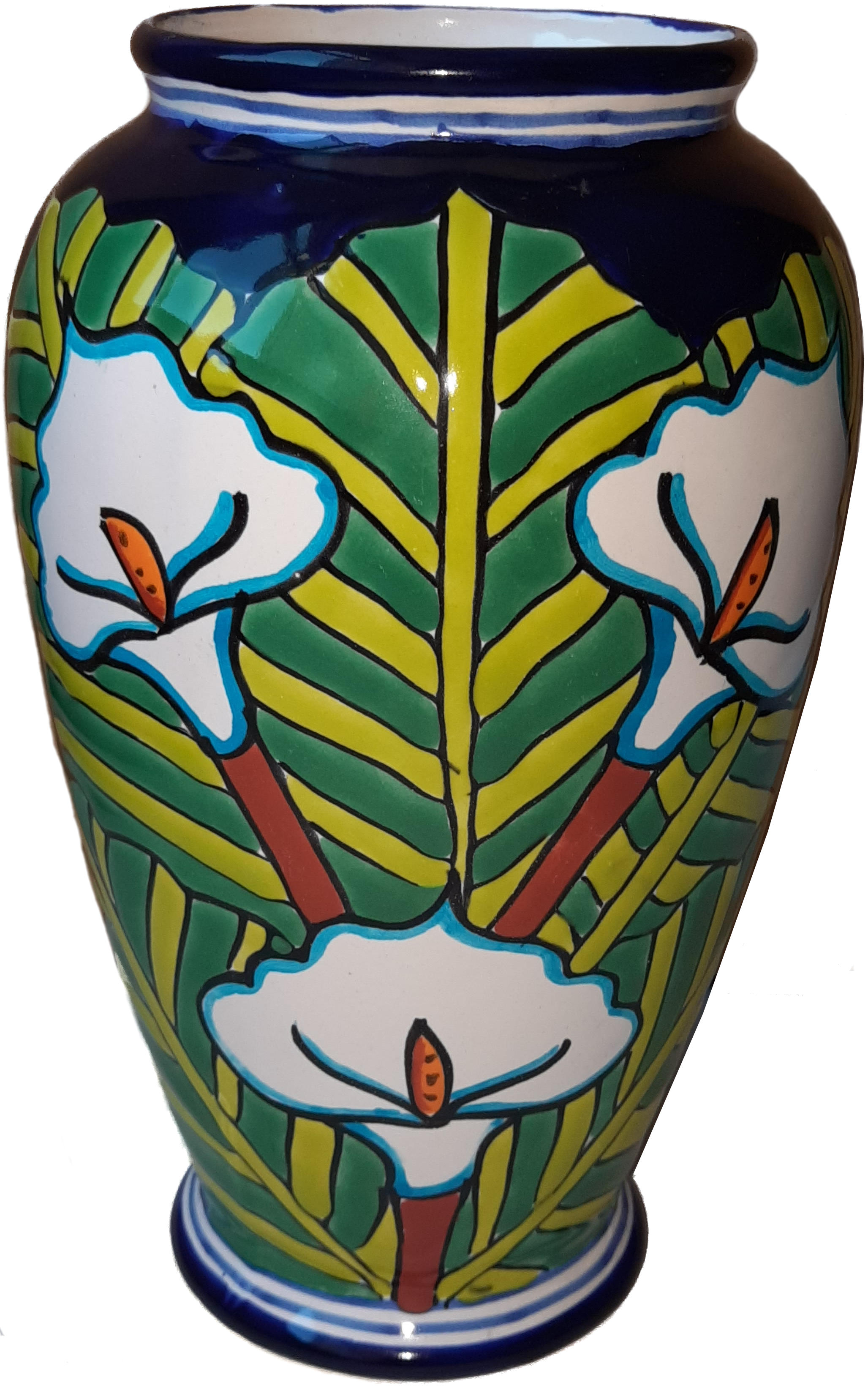 TalaMex Lily Mermaid Talavera Flower Vase