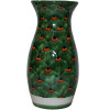 Peacock Talavera Round Flower Vase