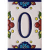 Mexican Talavera Mission Tile House Number Zero