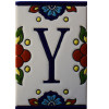 TalaMex Mexican Talavera Mission Tile House Letter Y