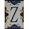 TalaMex Mexican Talavera Mission Tile House Letter Z