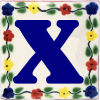 TalaMex Bouquet Talavera Clay House Letter X