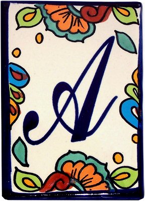 Hacienda Talavera Ceramic House Letter A