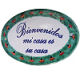 Peacock Talavera Ceramic House Plaque. Bienvenidos mi casa es su casa