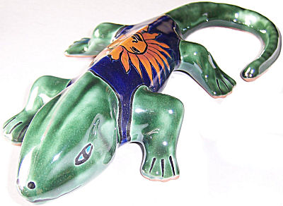 TalaMex Sun Garden Ceramic Iguana Close-Up