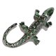 Green Peacock Garden Ceramic Iguana