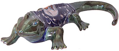 Big Eclipse Garden Ceramic Iguana Details