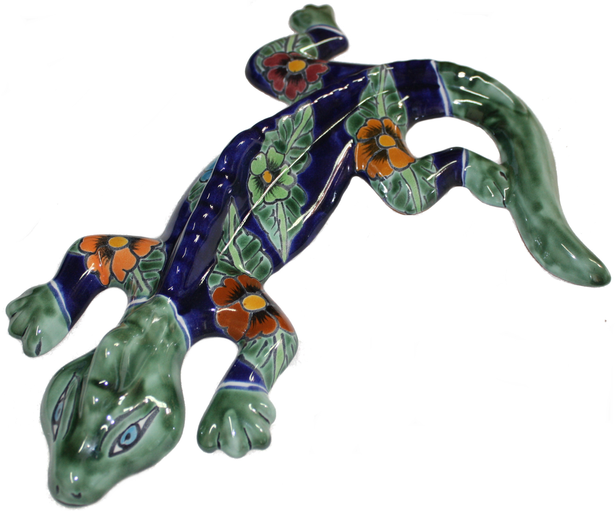 Pansy Garden Ceramic Lizard