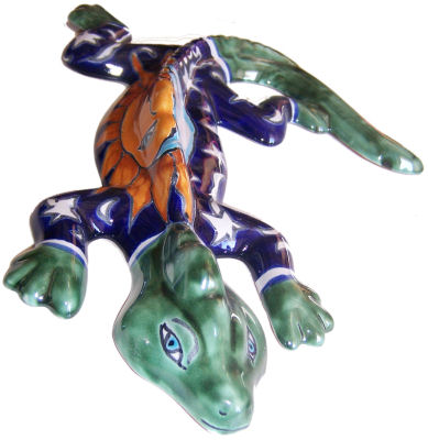 TalaMex Eclipse Garden Ceramic Lizard Close-Up