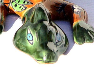 TalaMex Desert Garden Ceramic Lizard Close-Up