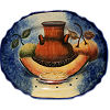 Oval Blue Talavera Ceramic Platter