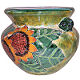 Brushed Green Sunflowers Talavera Ceramic Pot