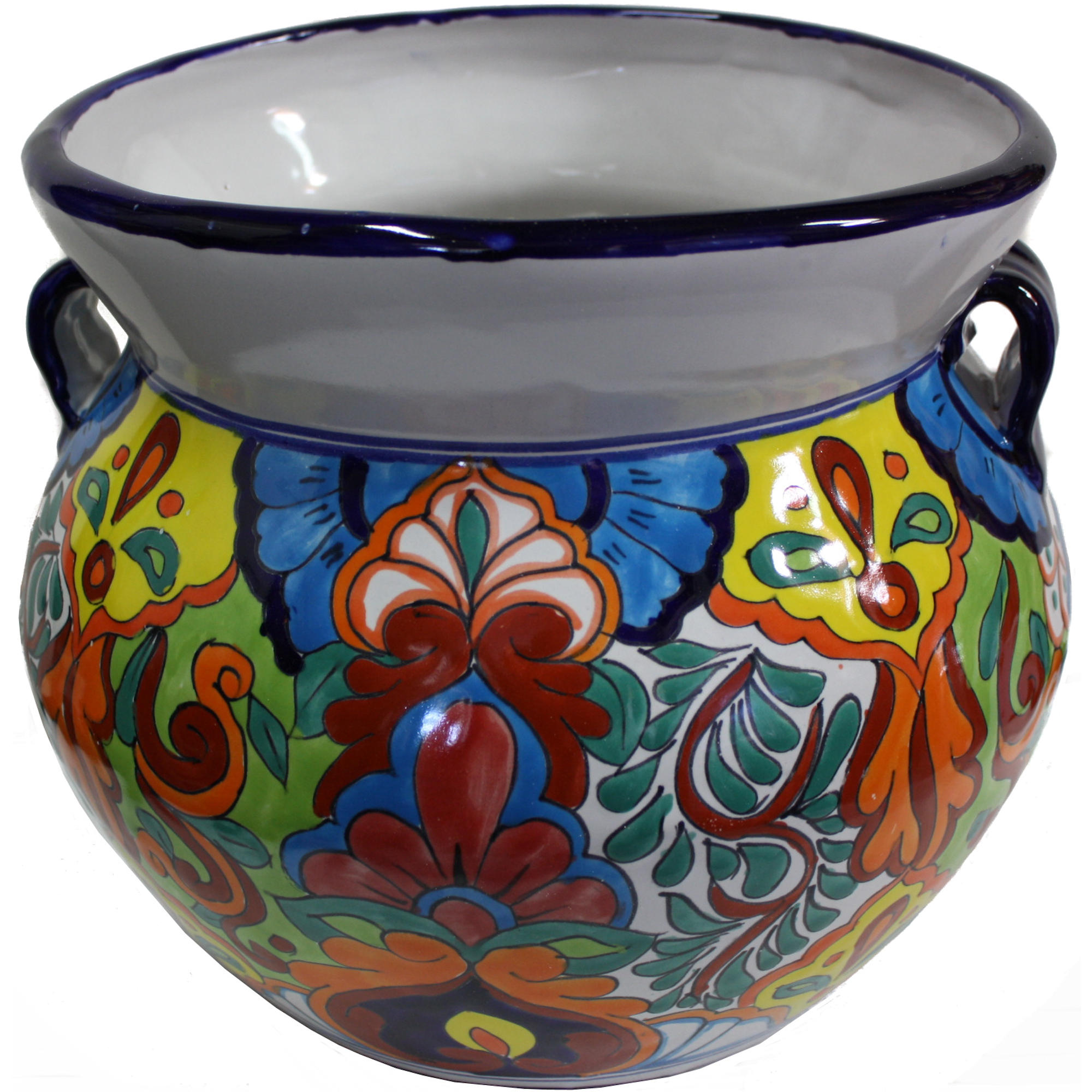 TalaMex Medium-Sized Rainbow Mexican Colors Talavera Ceramic