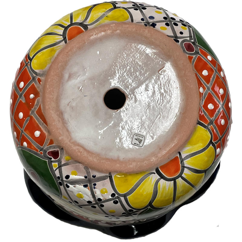 TalaMex Aranza Mexican Colors Talavera Ceramic Garden Pot Details