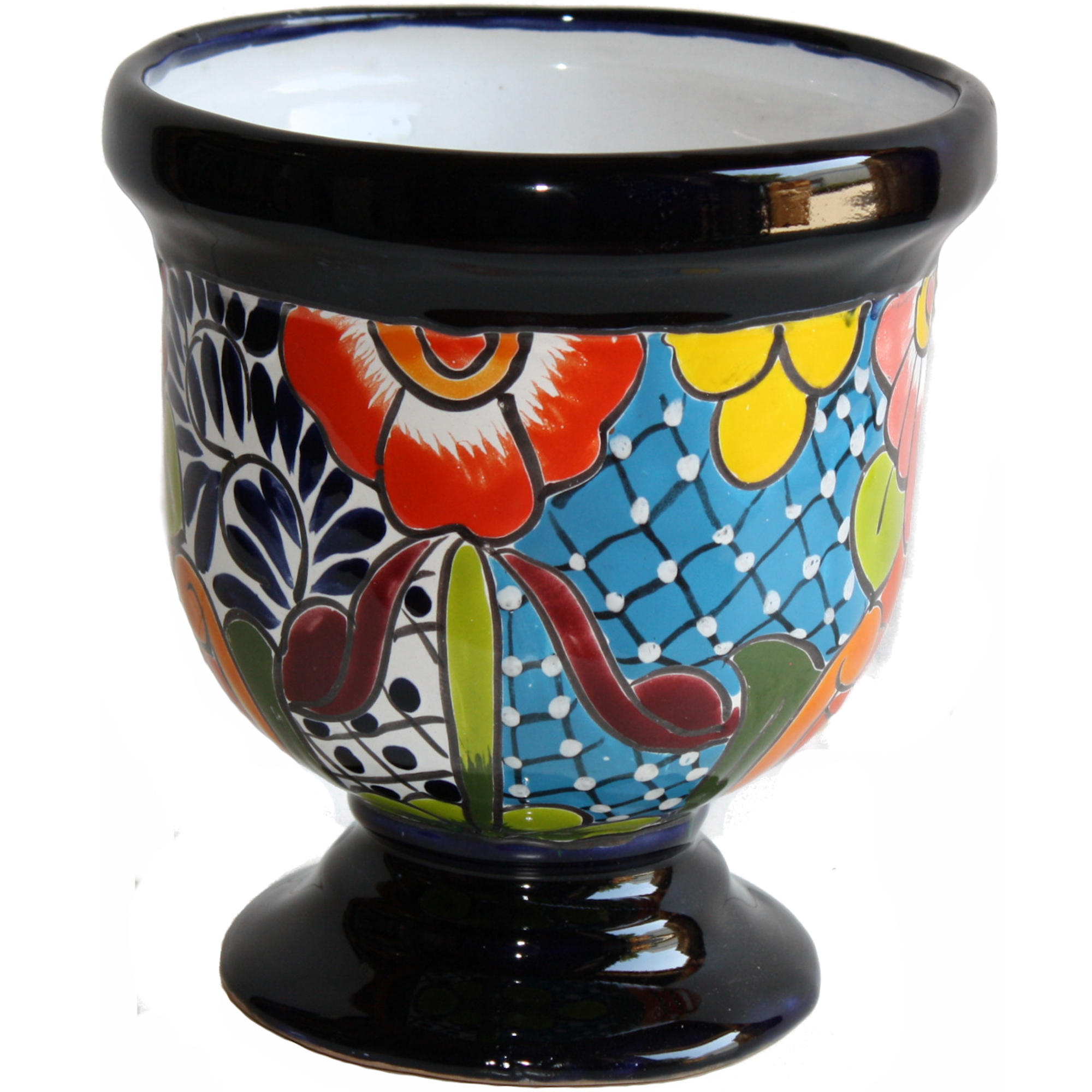 TalaMex Abasolo Mexican Colors Talavera Ceramic Garden Pot