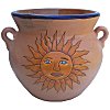 Sunface Terracota Ceramic Pot