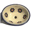 Blue Daisy Ceramic Talavera Sink