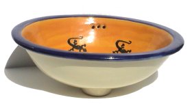 Lizard Ceramic Talavera Sink Details