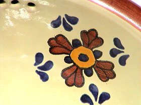 Brown Seville Ceramic Talavera Sink Close-Up