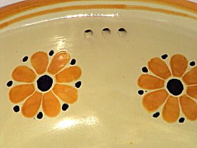 Yellow Daisy Ceramic Talavera Sink Close-Up