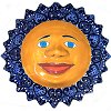 Blue Talavera Ceramic Big Sun Face
