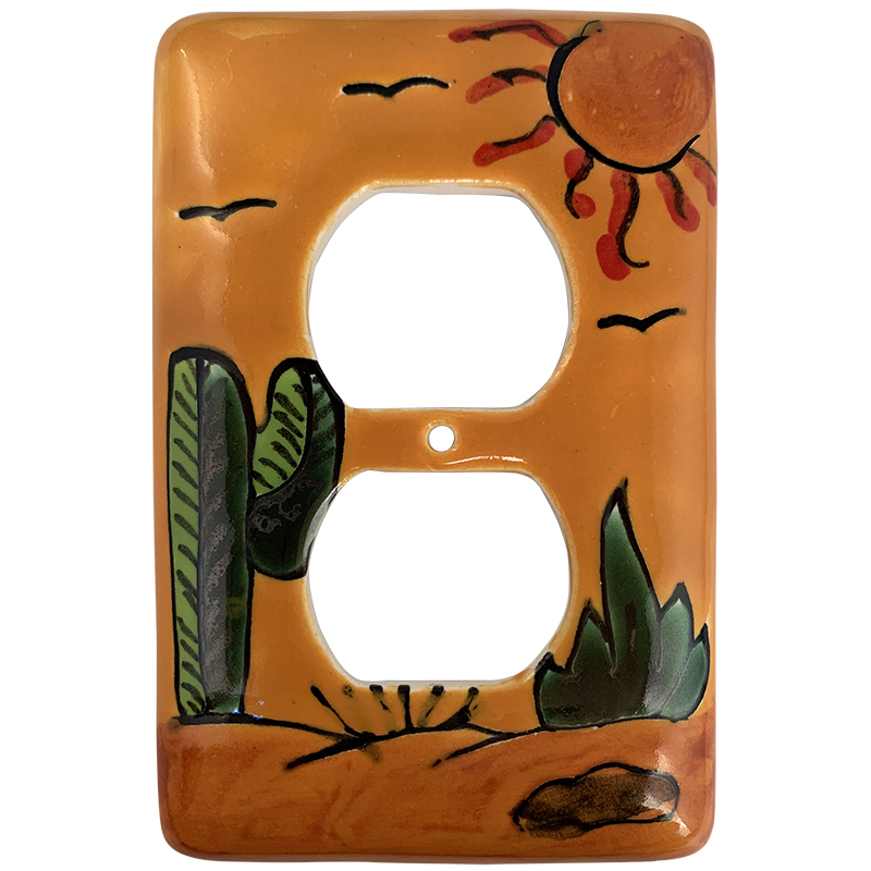 Desert Talavera Outlet Switch Plate