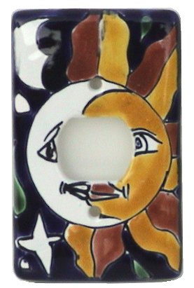 Sun and Moon Talavera Ceramic Switch Outlet