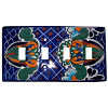 Blue Mesh Talavera Quadruple Toggle Switch Plate
