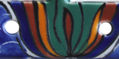 TalaMex Turtle Quadruple GFI/Rocker Mexican Talavera Ceramic Switch Plate Close-Up
