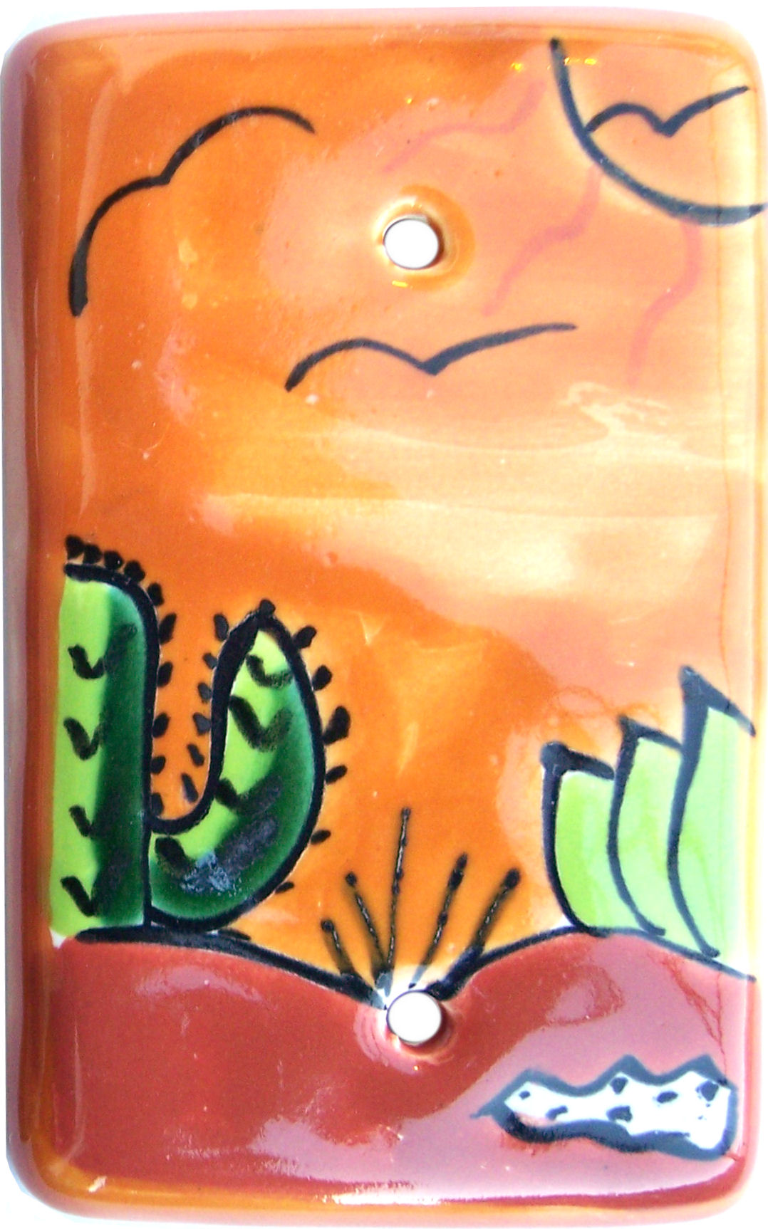 TalaMex Desert Cover Mexican Talavera Ceramic Switch Plate