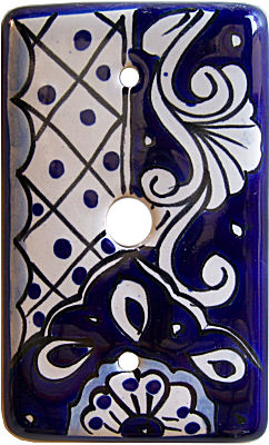 Traditional Talavera TV Cable Plate